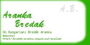 aranka bredak business card
