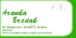 aranka bredak business card